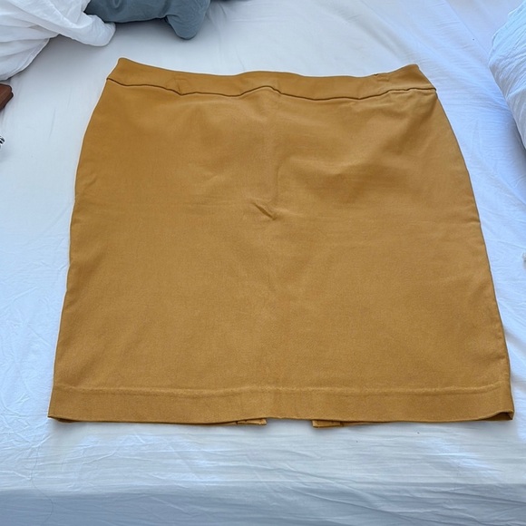 Cleo Mustard Yellow Mid Length Skirt - Picture 1 of 3